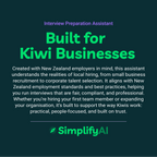 Promotional text for SimplifyAI Interview Preparation Assistant on a dark blue background