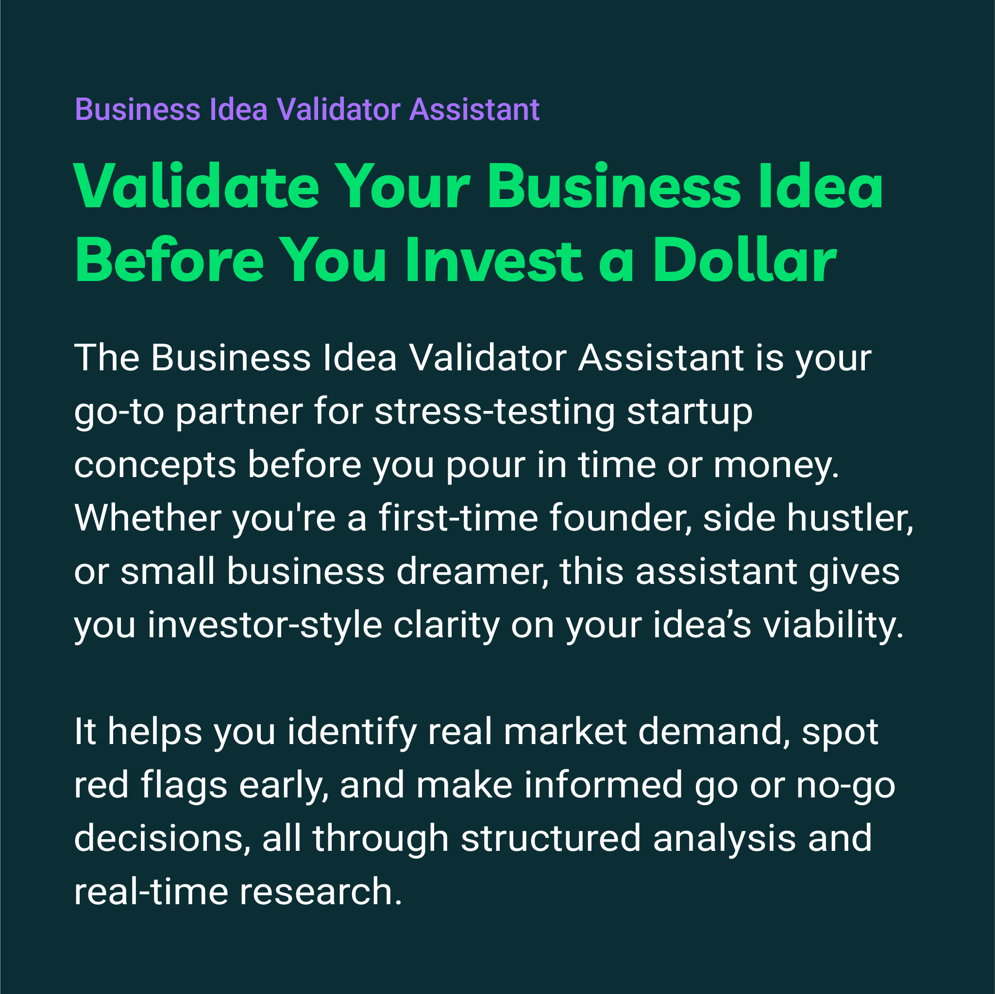 Business Idea Validator AI Assistant