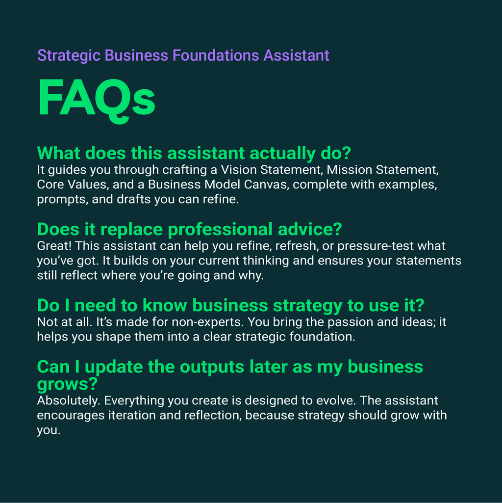 Strategic Business Foundations AI Assistant