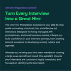 Promotional text for an Interview Preparation Assistant on a dark background